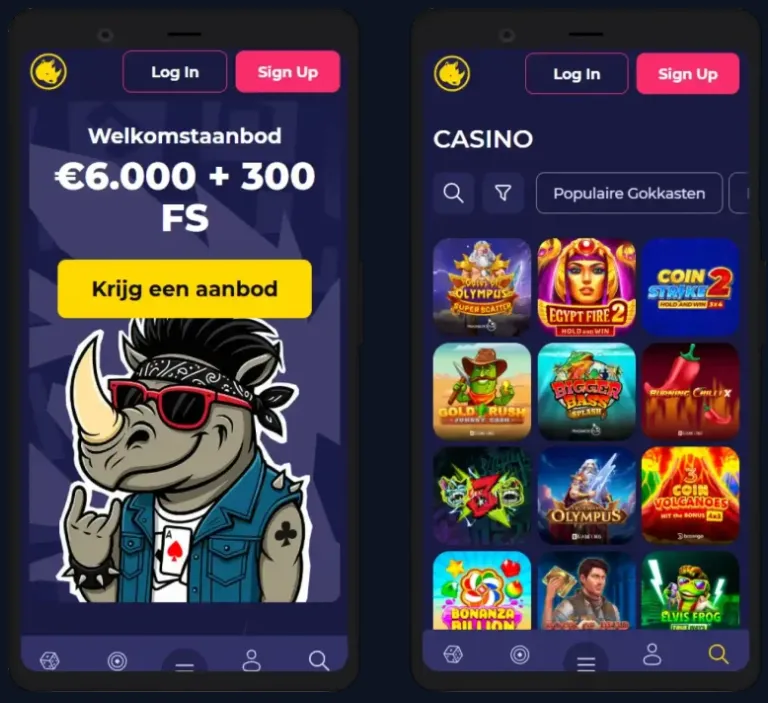 Spinorhino Casino Mobiele